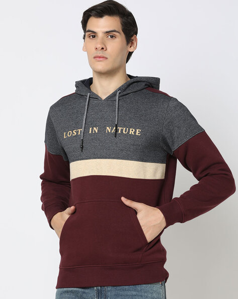 Maroon and deals grey hoodie