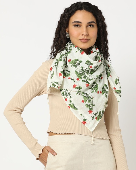 Women Floral Print Stole Price in India