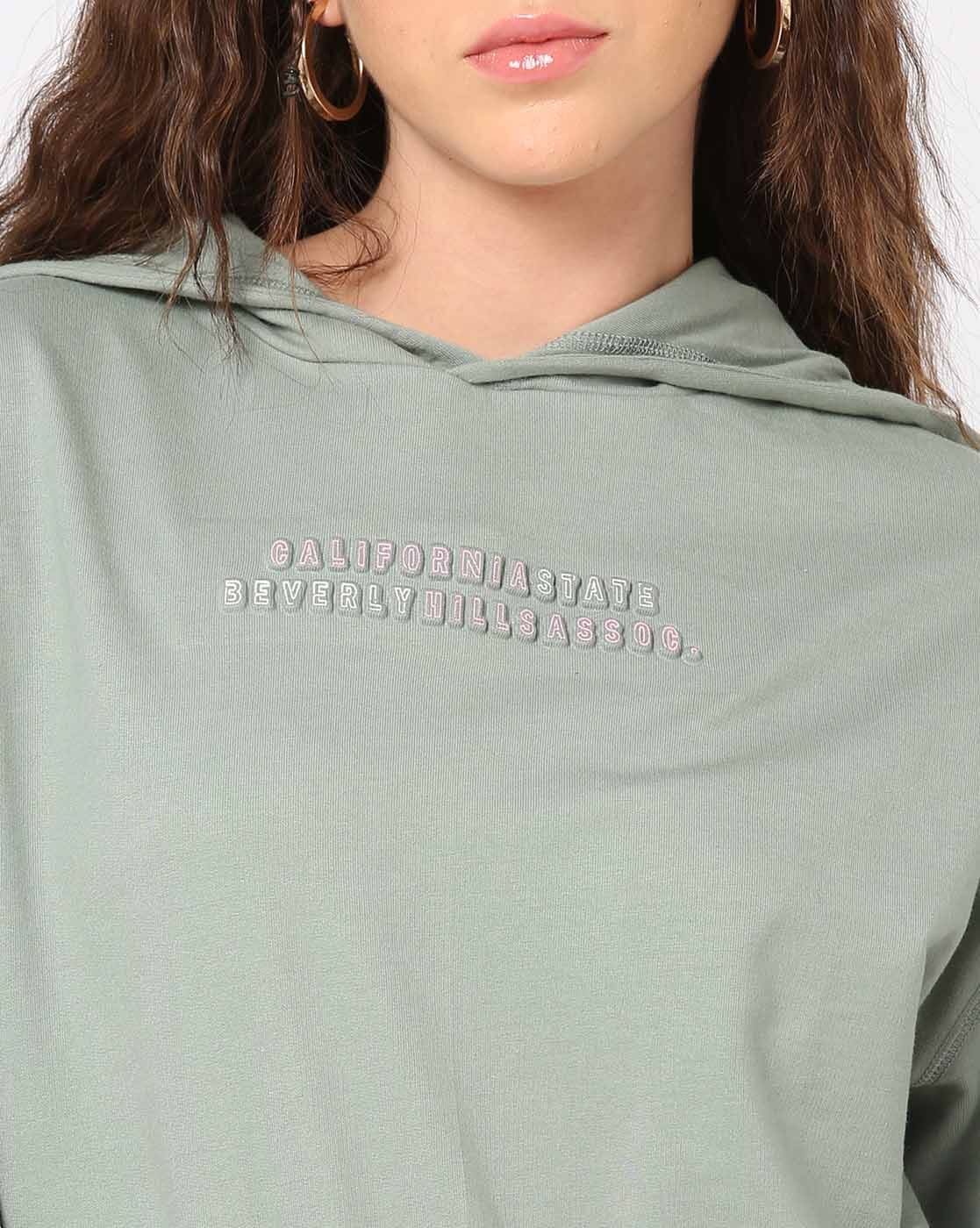 Buy Green Sweatshirt & Hoodies for Women by Teamspirit Online