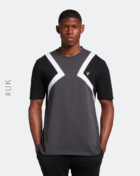 lyle and scott colour block t shirt