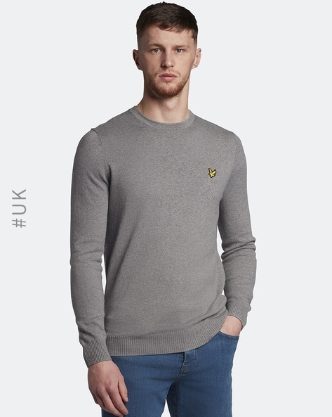 Buy Mid Grey Sweaters Cardigans for Men by Lyle Scott Online Ajio