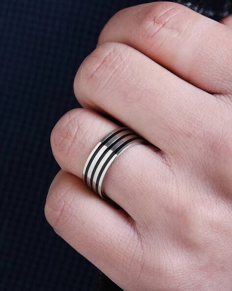 98% Modern Men Silver Finger Ring, Weight: 5 G, 16 mm at Rs 500/piece in  Ongole