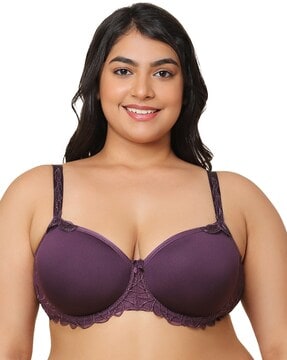 Buy Triumph Minimizer 121 Wireless Non Padded Comfortable High Support Big  Cup Bra - Purple online