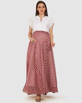 mom for sure by ketki dalal Chevron Print Empire Dress-picture-41