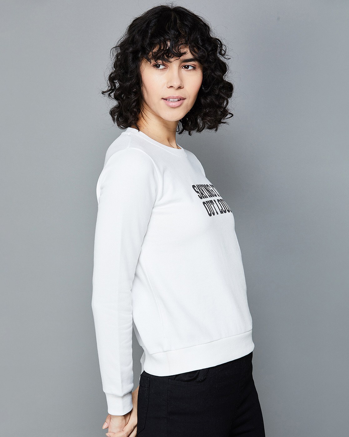 Buy White Sweatshirt & Hoodies for Women by Ginger by lifestyle