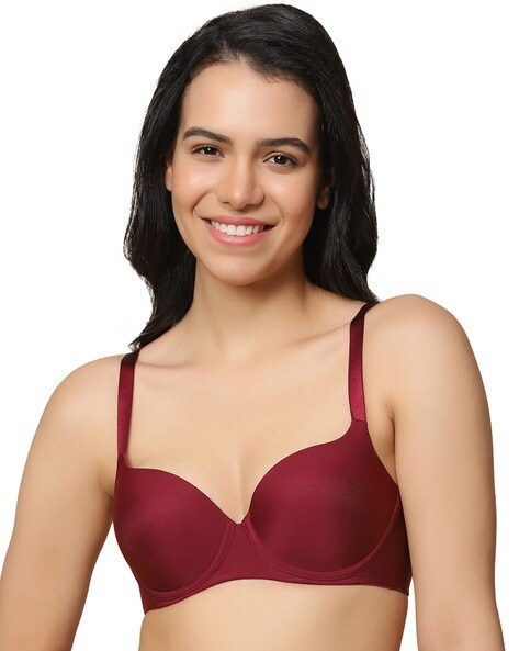 Buy Triumph Padded Non Wired Medium Coverage Push-Up Bra - Black at Rs.1709  online