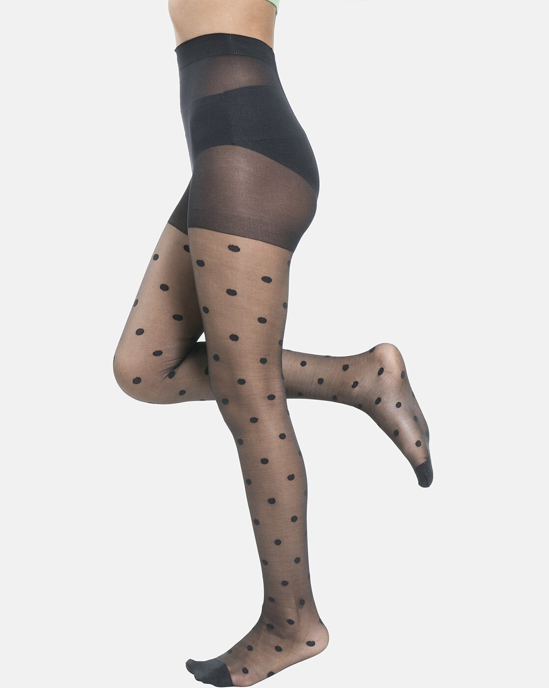 Black polka-dot tights, Accessories