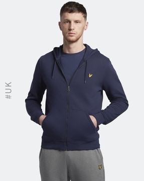 Lyle and scott store navy hoodie