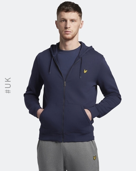 Lyle and scott navy hoodie best sale