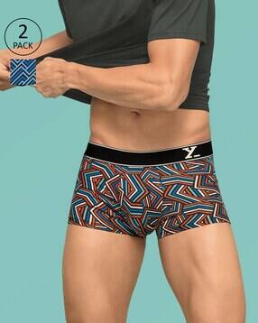 xyxx Pack of 2 Printed Trunks with Elasticated Waistband-picture-32