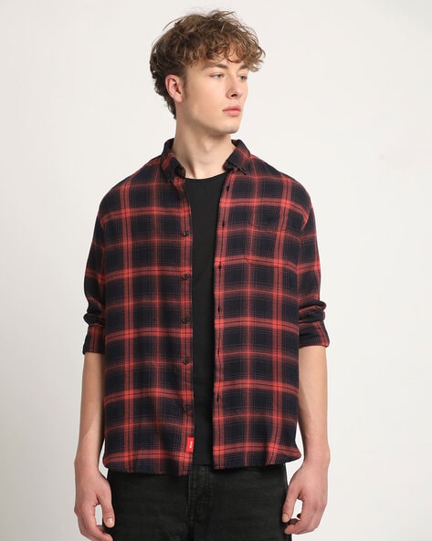 Buy THE BEAR HOUSE Men Checkered Flannel Shirt online