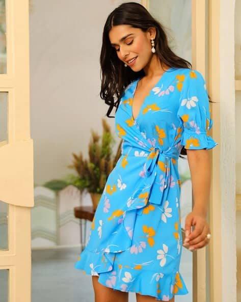 Wrap Dress Very Skater Dresses Satin Wrap Detail Midi Skater Dress