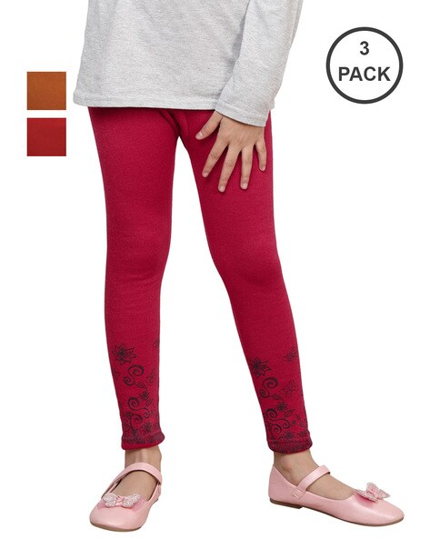 Buy Multicoloured Leggings for Girls by INDIWEAVES Online
