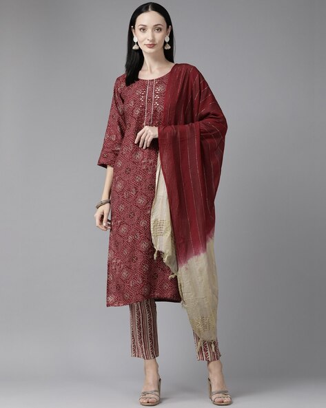 Shop Palazzo Salwar Suit - Designer Splendid Maroon Party Style Suit –  Empress Clothing