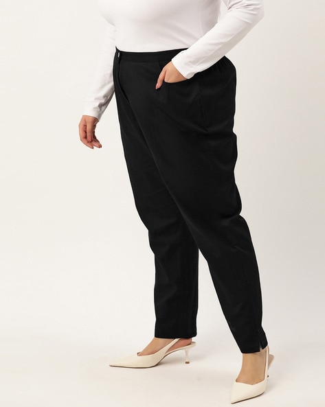 Buy Black Trousers & Pants for Women by Therebelinme Online