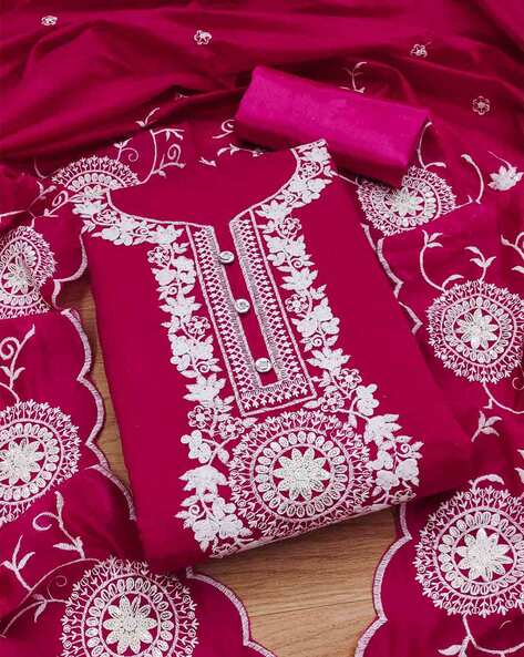 Embellished Unstitched Dress Material Price in India