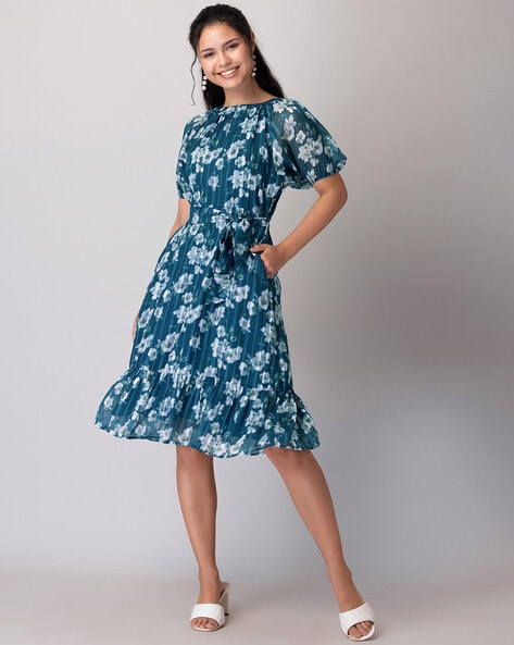 Buy Blue Dresses for Women by FABALLEY Online | Ajio.com