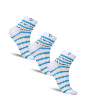 Buy White & Blue Socks & Stockings for Women by DOLLAR Online