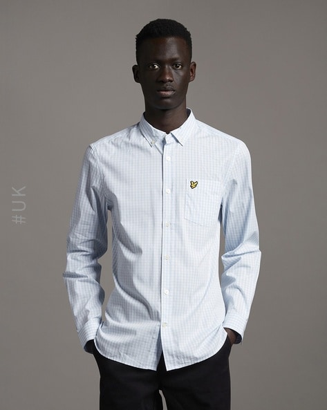 Lyle and scott white sales shirt