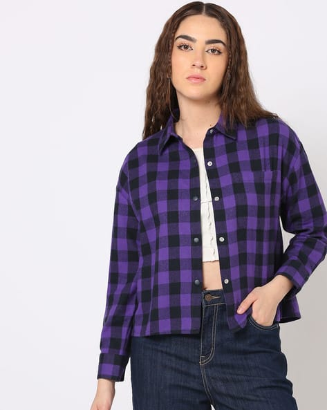 Buy Purple Shirts for Women by DNMX Online