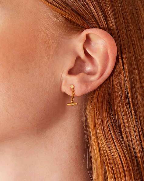 Emerald Bar Drop Earrings – SHOPSHYMI
