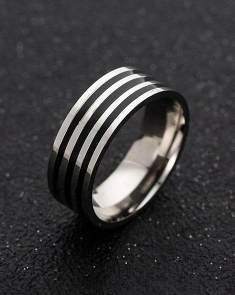 Steel deals band ring