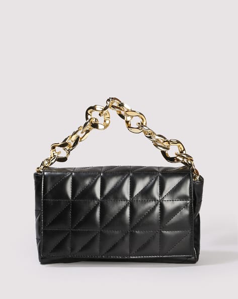 Encrustd Women Quilted Shoulder Bag with Chain Strap