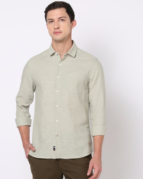 Buy Olive Green Shirts for Men by NETPLAY Online