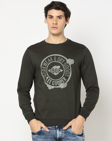 Brand Print Regular Fit Sweatshirt