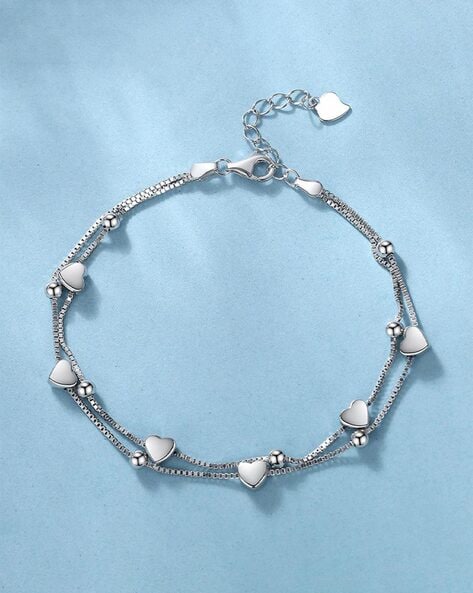 Textured Silver Lariat Bracelet - Bracelets from Shipton and Co UK