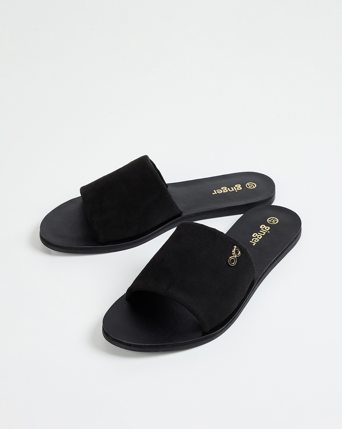 Buy White Flat Sandals for Women by Ginger by Lifestyle Online | Ajio.com