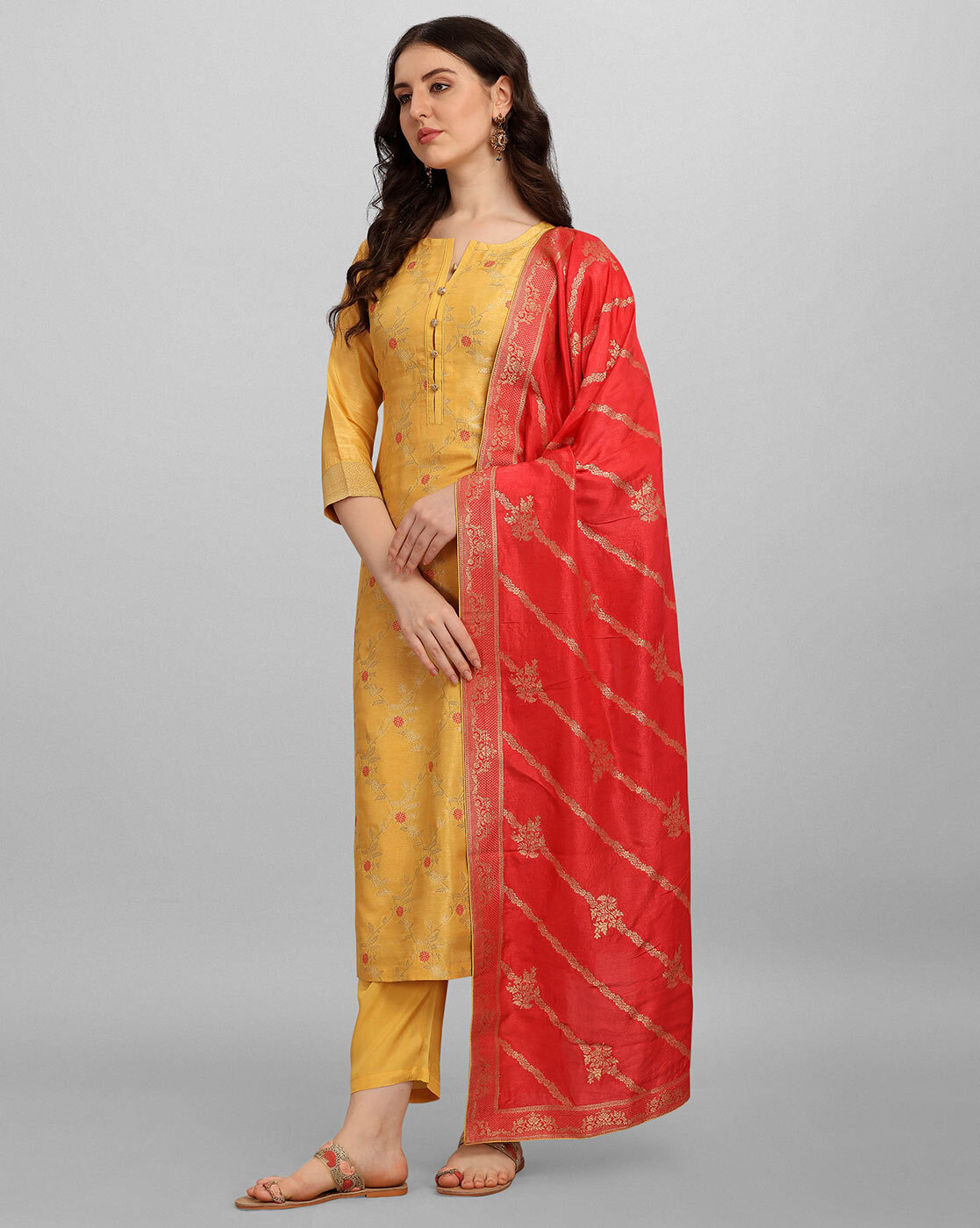 Buy Yellow Kurta Suit Sets for Women by ZIVA Online | Ajio.com