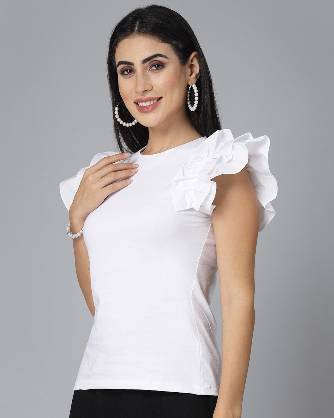 Buy White Tops for Women by STYLE QUOTIENT Online