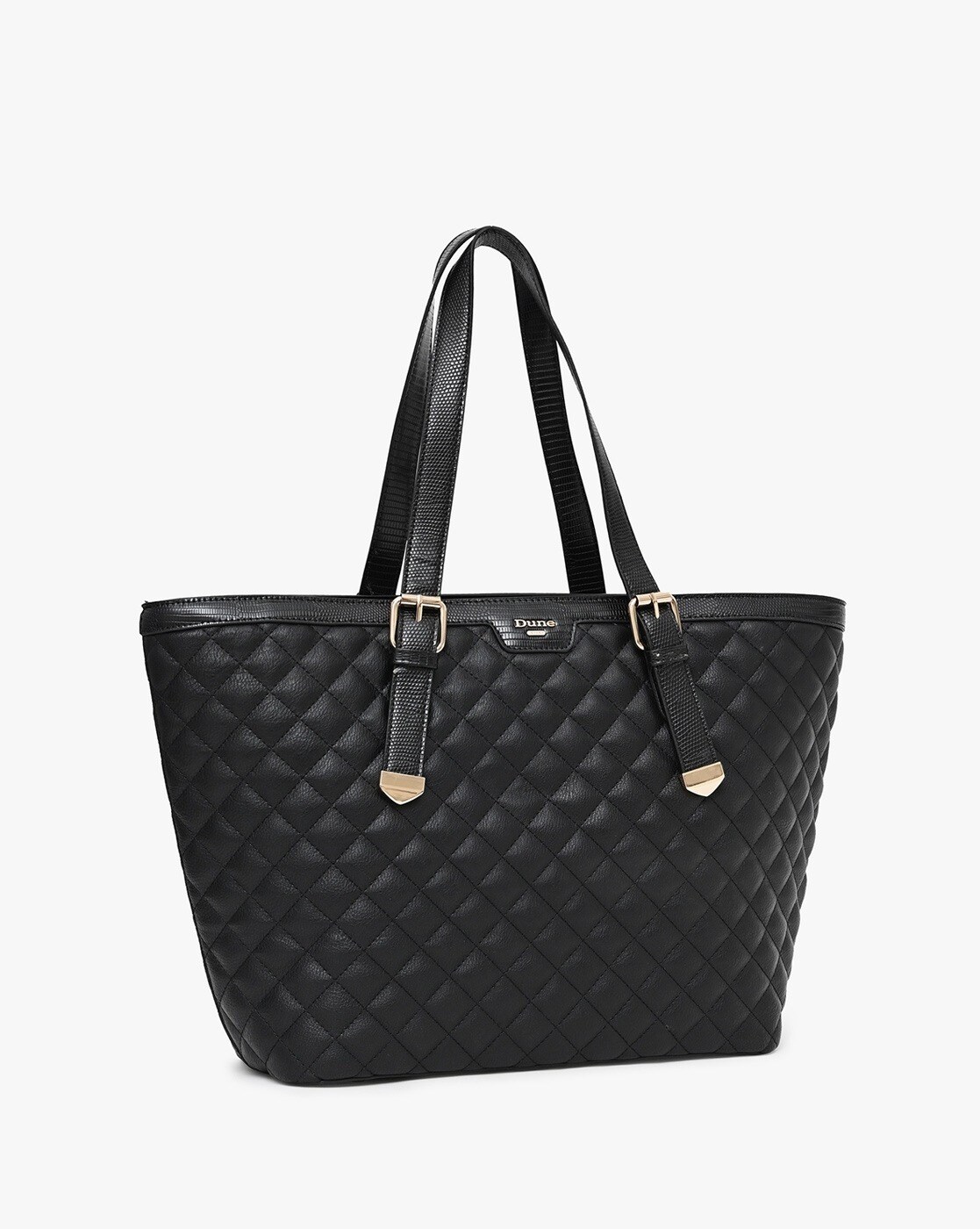 Dune black quilted bag hot sale