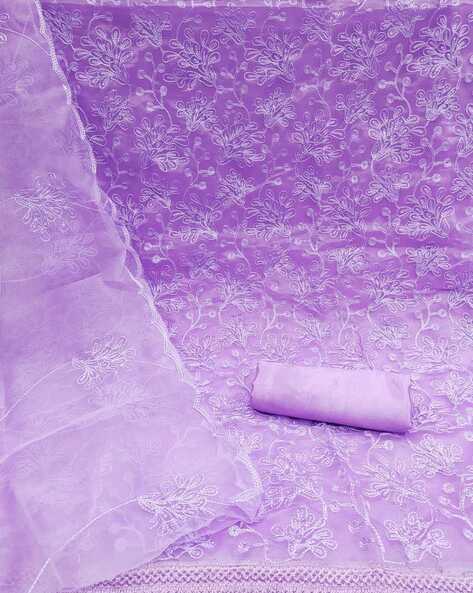 Buy Lavender Dress Material for Women by Kritva Fashion Online