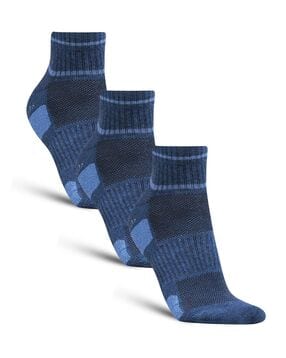 Pack of 3 Ribbed Ankle-Length Socks