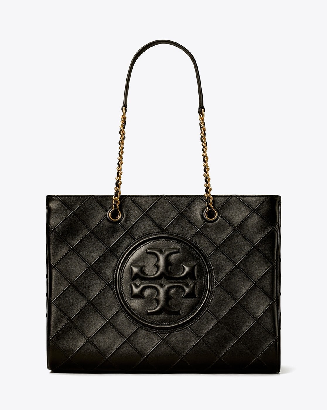 Buy Tory Burch Fleming Soft Chain Large Tote Black Color Women