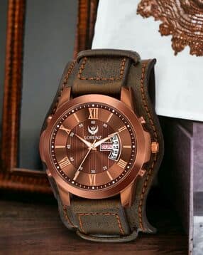 lorenz MK-4029R Analogue Watch with Leather Strap-picture-0