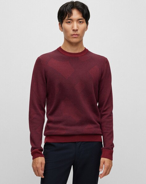 Buy BOSS Cable-Knit Structures Relaxed Fit Sweater