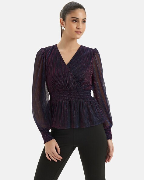 Buy Maroon Tops for Women by ORCHID BLUES Online