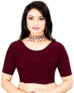 krishnvatika Floral Embroidered Slip-On Blouse-picture-48