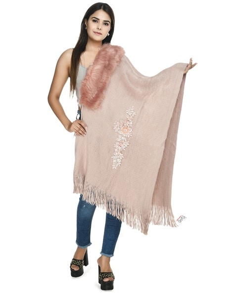 Embellished Shawl with Tassels Price in India