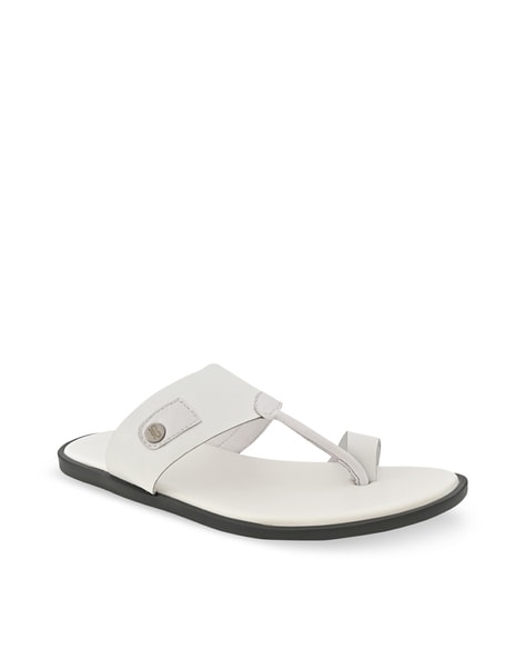 T Strap Slip On Flat Sandals