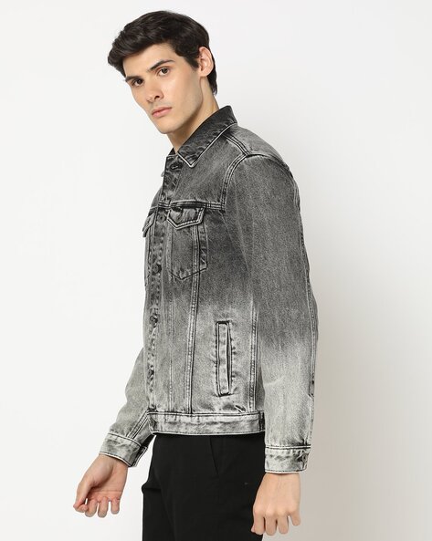 Man Denim Jacket Colour Dark Grey - S at Rs 709 | Shirpur| ID: 2850969938462