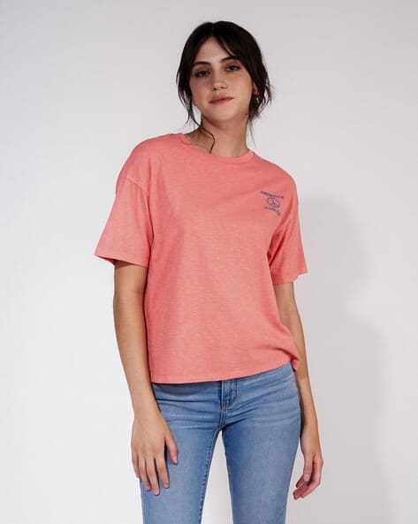 Crew-Neck T-Shirt with Logo Print