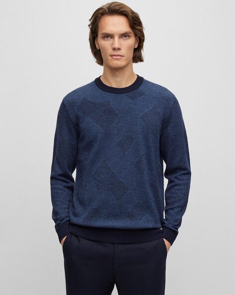 Buy BOSS Cable-Knit Structures Relaxed Fit Sweater