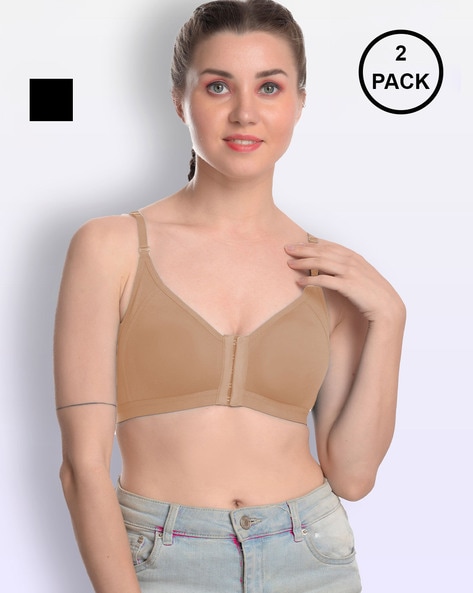 Pack of 2 Seamless Front-Open Bras