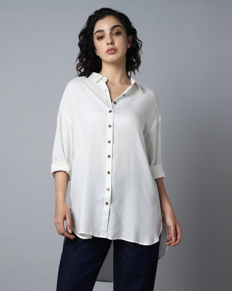 Button Down Womens Shirts - Buy Button Down Womens Shirts Online at Best  Prices In India