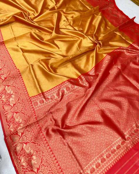 Buy Yellow Sarees for Women by Mm Venture Online