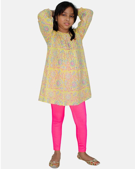 Buy Printed A-Line Kurta with Leggings Online at Best Prices in India -  JioMart.